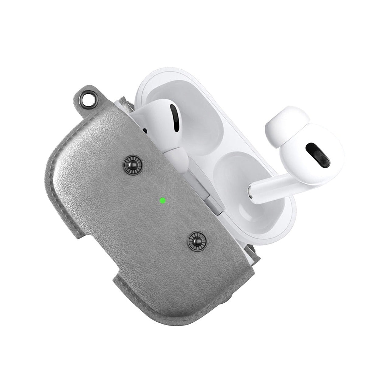 Woodcessories WOODCESSORIES AirPod Pro Leather Necklace - Stone Gray