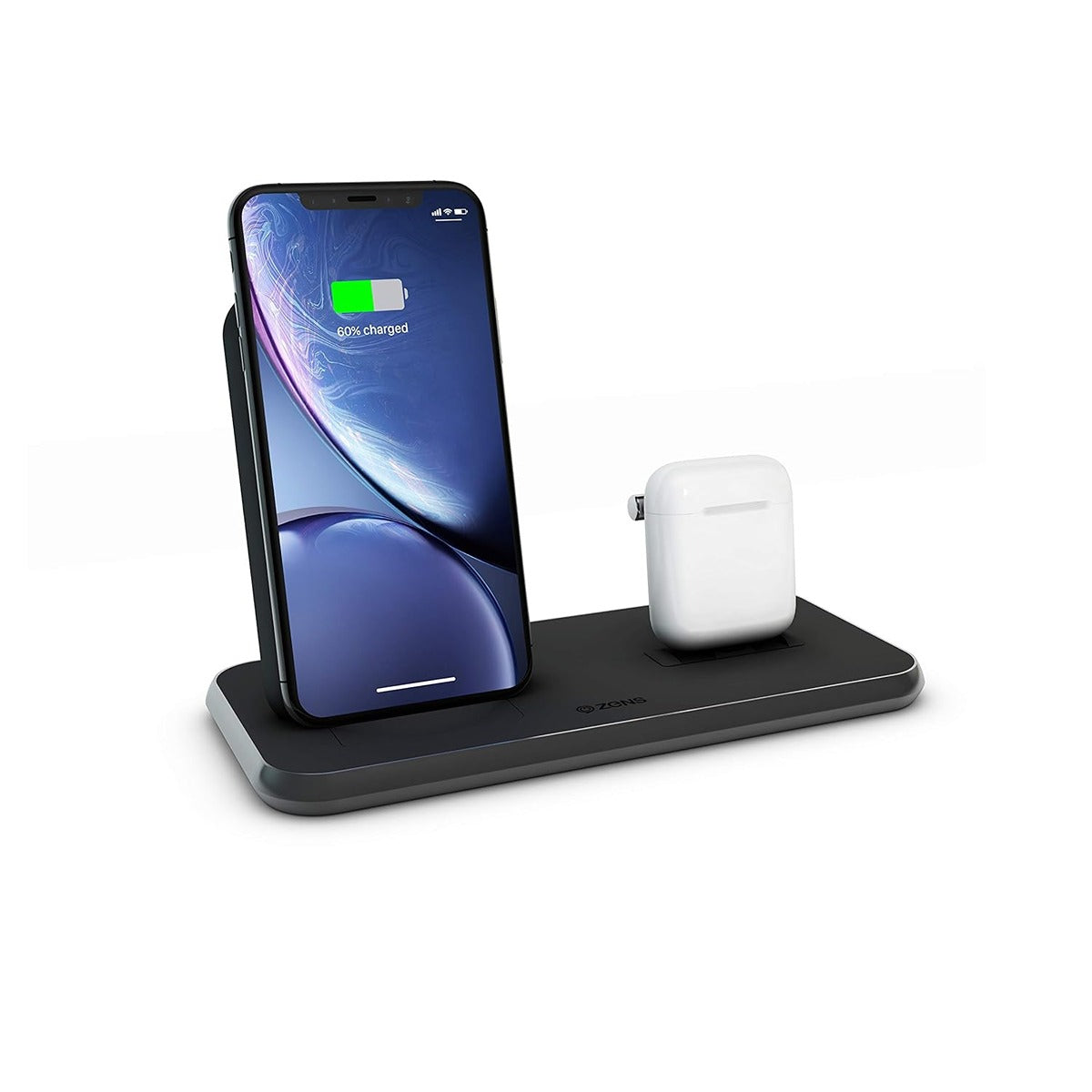 ZENS ZENS Aluminium Dual Wireless Charger + Dock 10W - Black