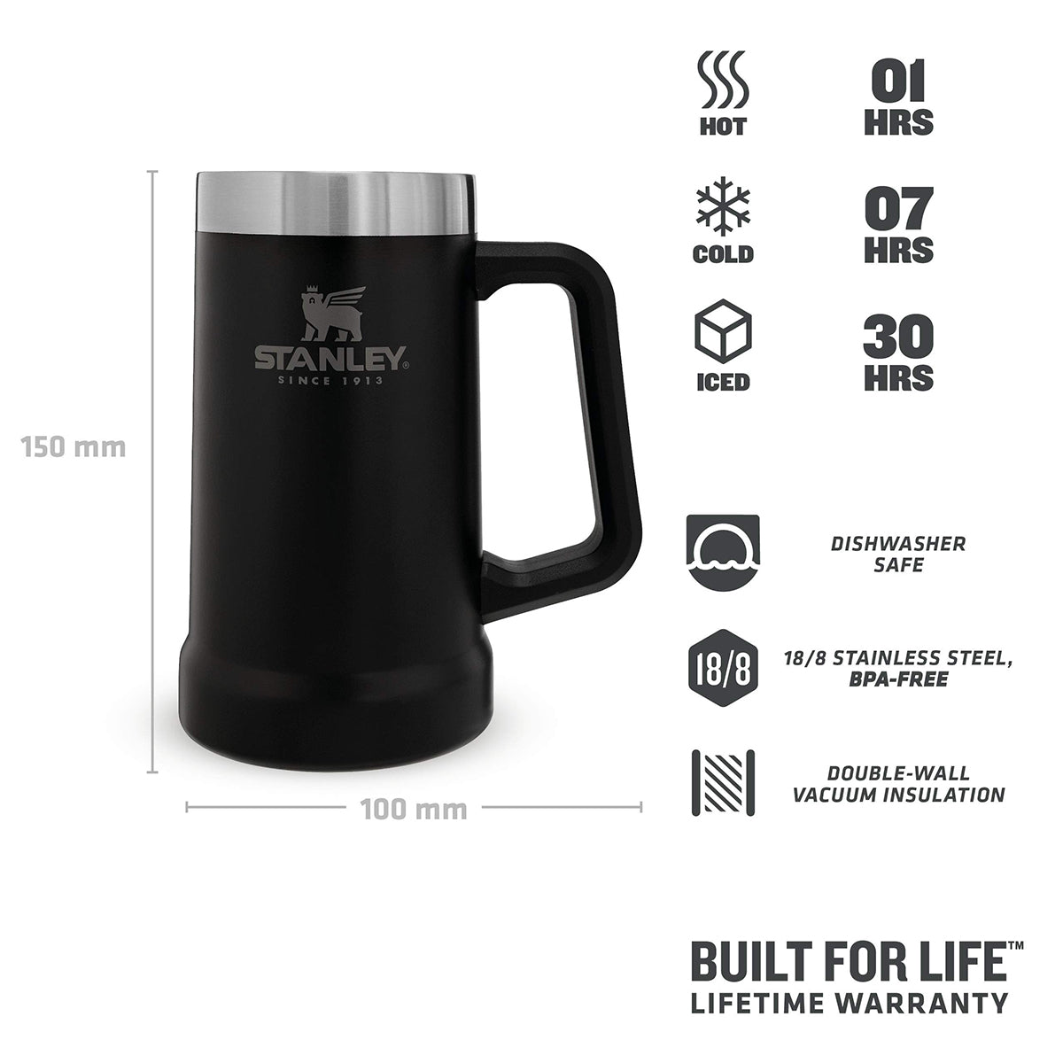 Stanley ADV 0.7L / 24OZ Vaccum Stein M.Black