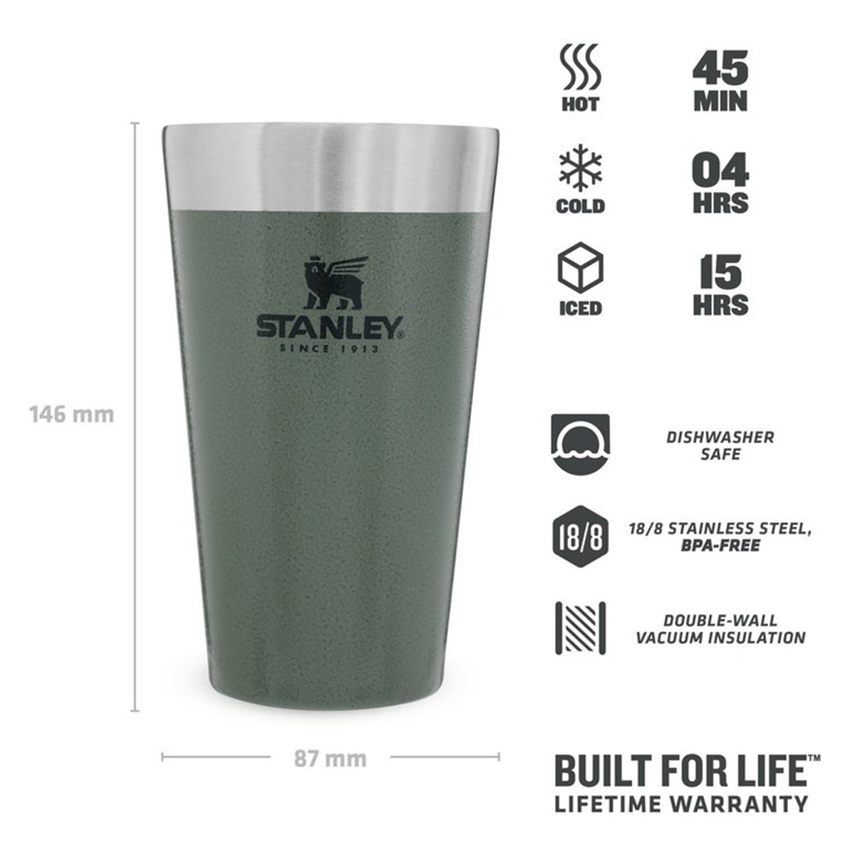 Stanley ADV 16OZ  Vaccum PINT H.Green