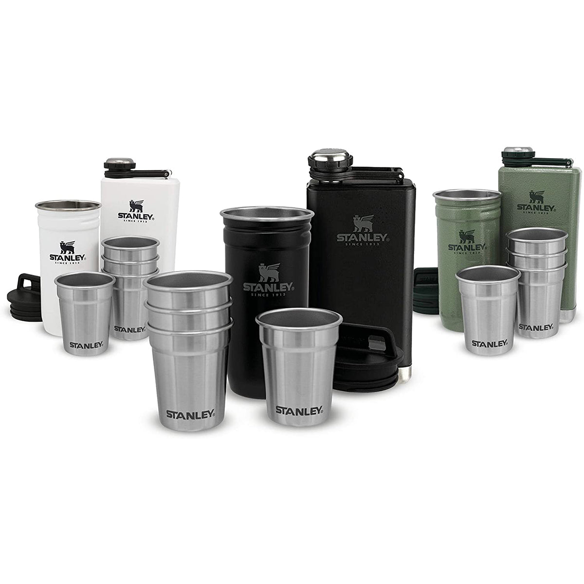 Stanley ADV Nest Shot Glass & Flask Set Matt Black