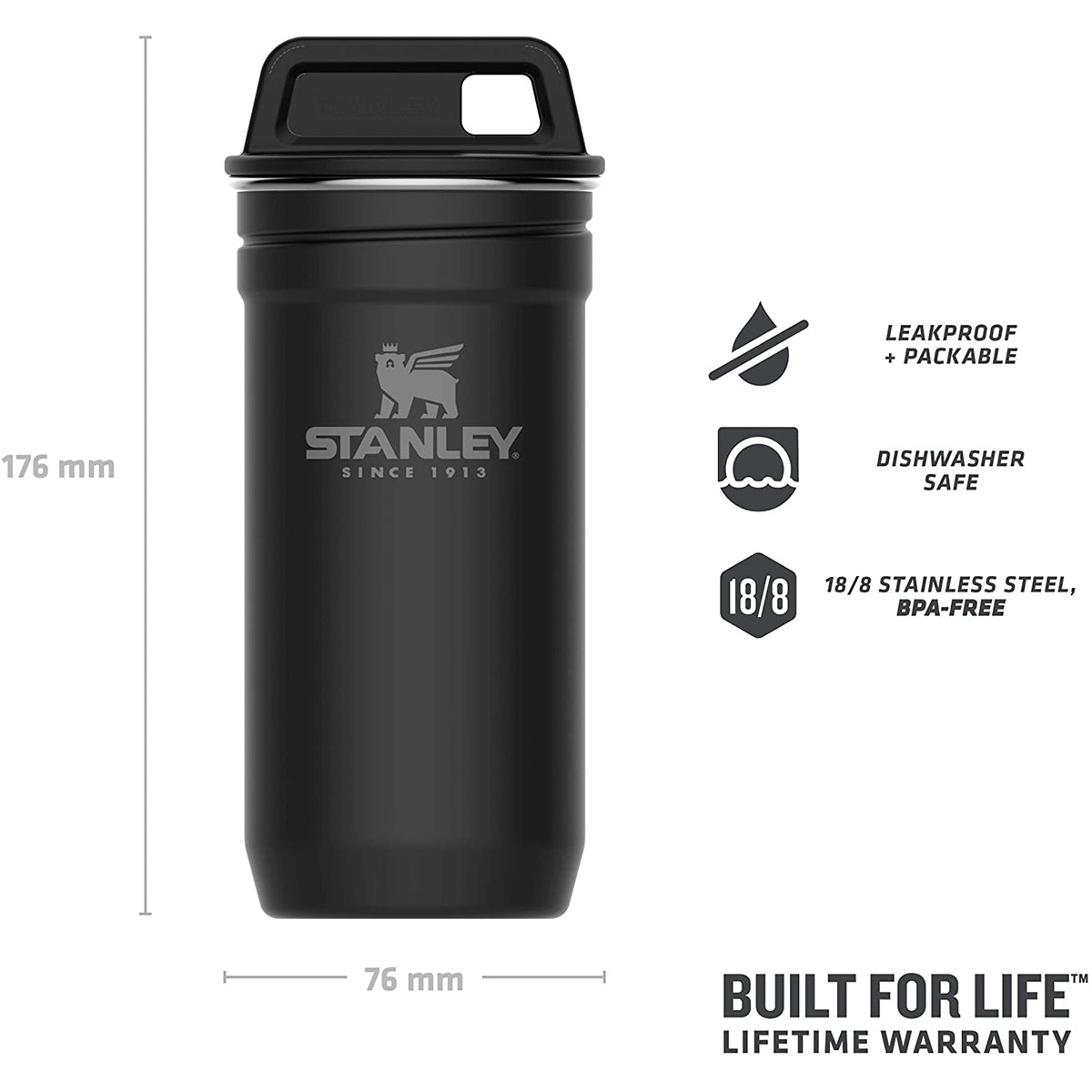Stanley ADV Nest Shot Glass Set Matt Black