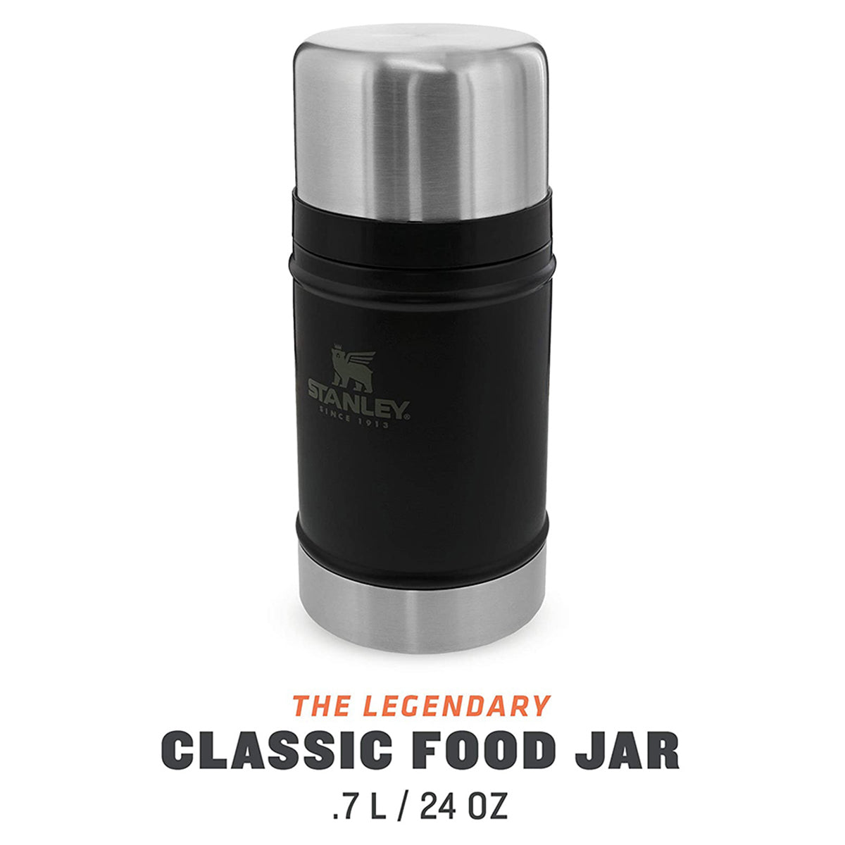 Stanley Classic Vaccumuum Flask 709ml Food Jar - Matte Black