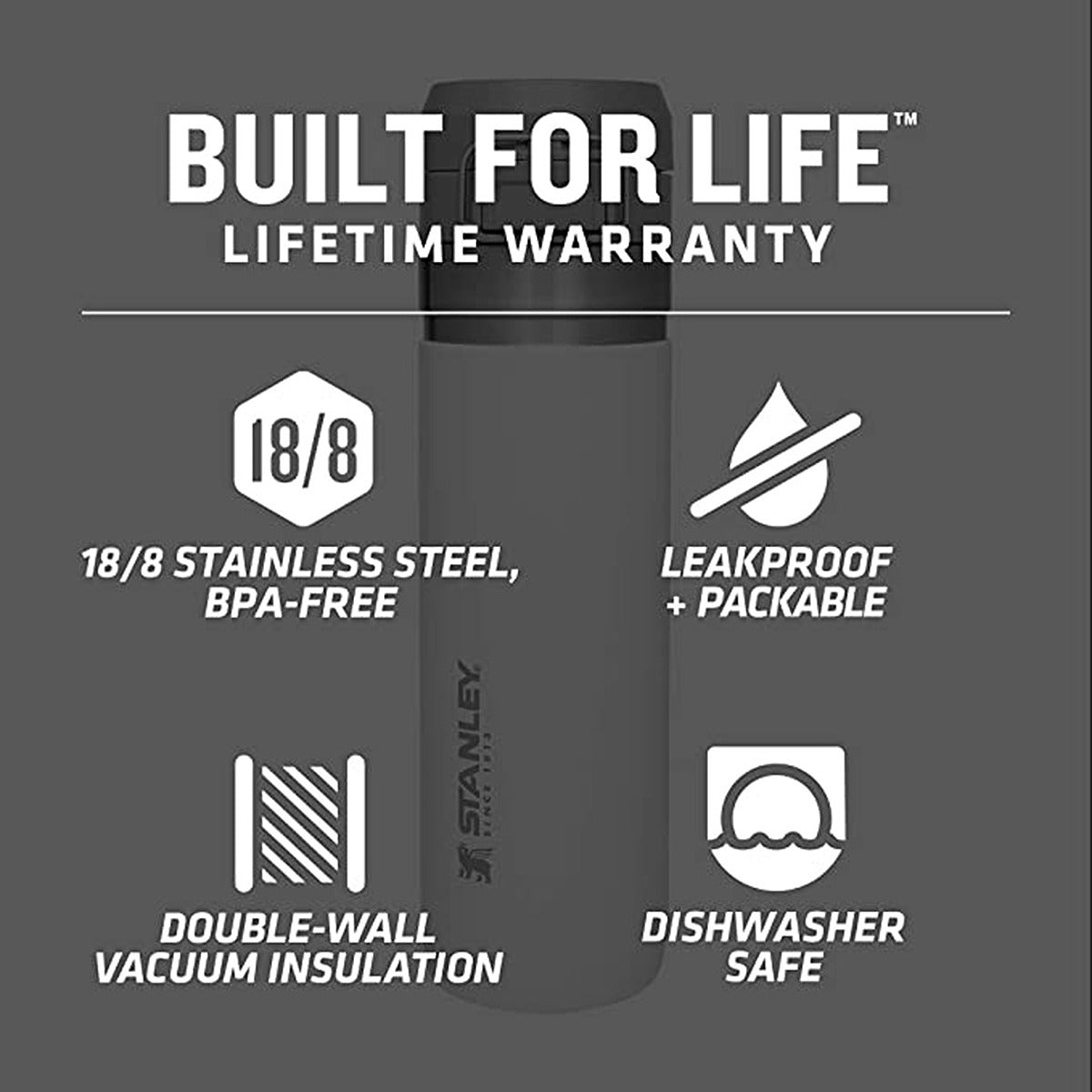 Stanley GO 709ml/24oz Flip Btl Polar