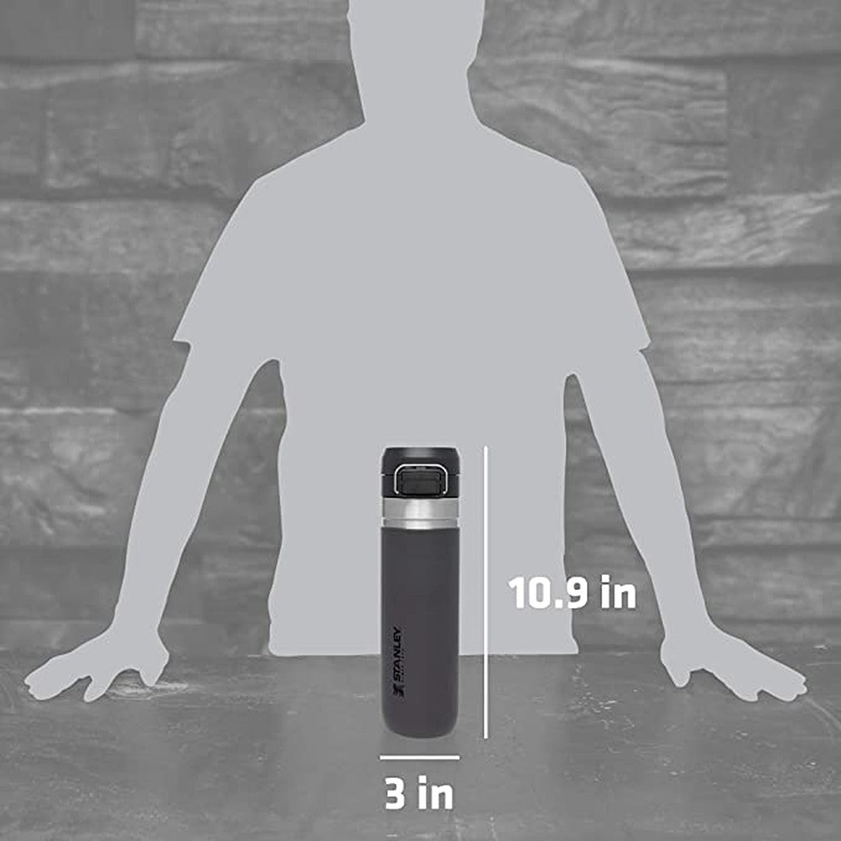 Stanley GO 709ml/24oz Flip Btl Charcoal