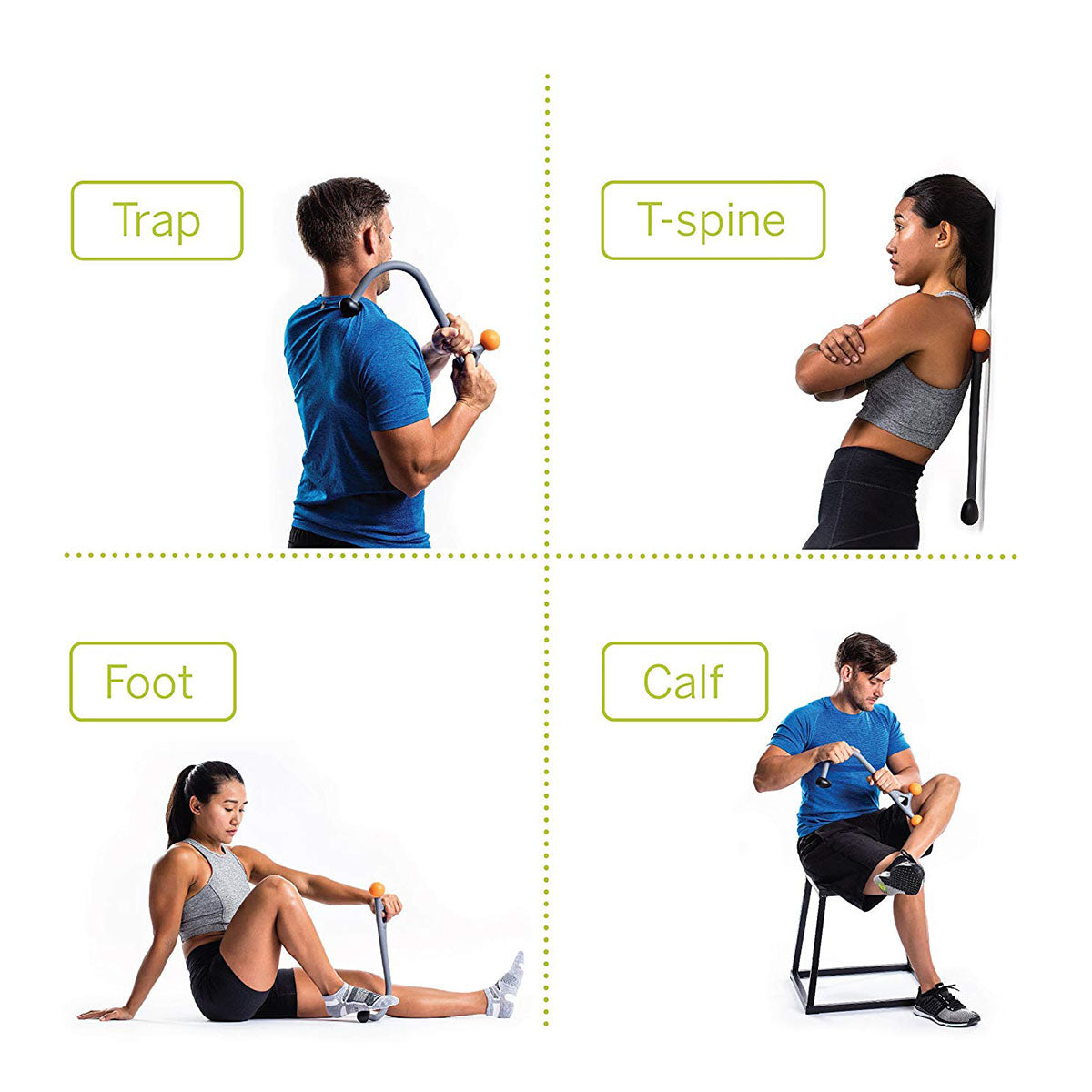 TRIGGER POINT Acucurve Cane-  Massage Stick- Grey