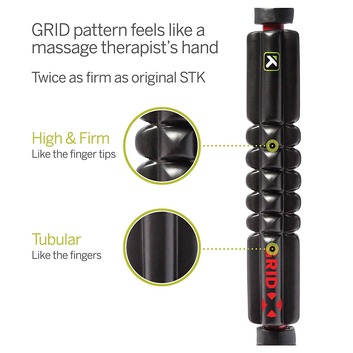 TRIGGER POINT The Grid Stk X - Portable Hand Massager Made Of Foam With Extra Density- Black