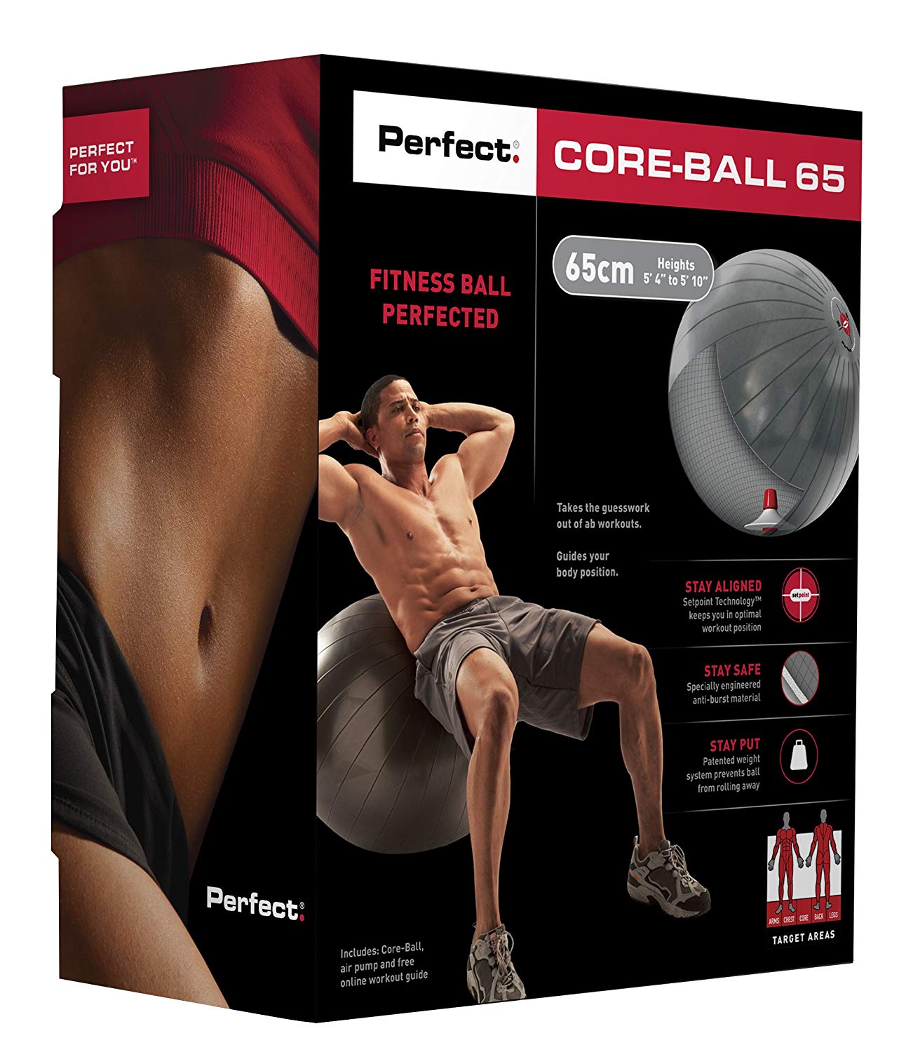 Tp Perfect Fitness Exercise Fitness Core Ball 65Cm