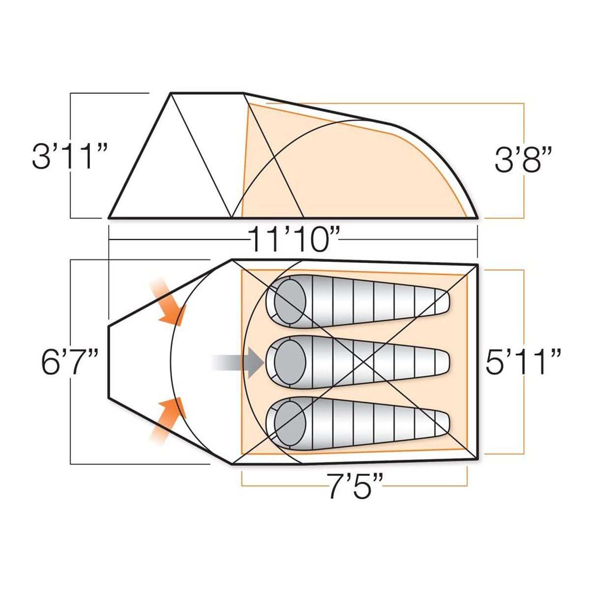 Vango Mirage Tent, 200, Cactus