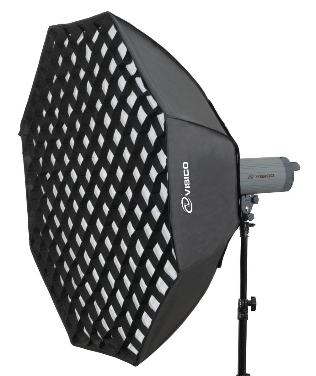 Visico Octagun Softbox Umbrella Brolly Reflector for Speedlight Without Grid - 95Cm