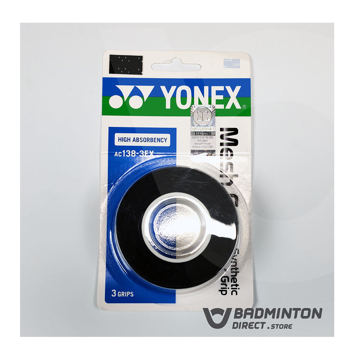 Yonex Mesh Grip Tape Black AC138-3EX