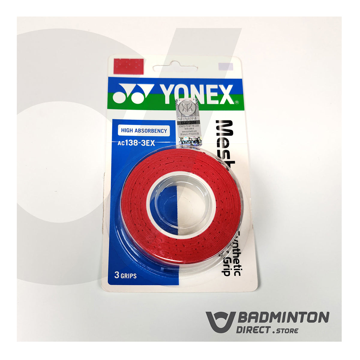 Yonex Mesh Grip Tape Wine Red AC138-3EX