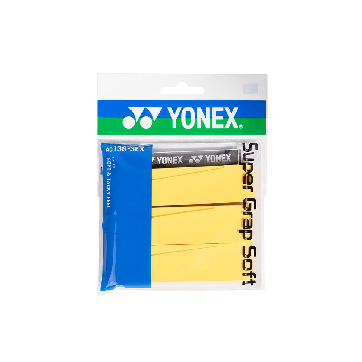 Yonex AC-136-3EX Super Grip Soft Yellow