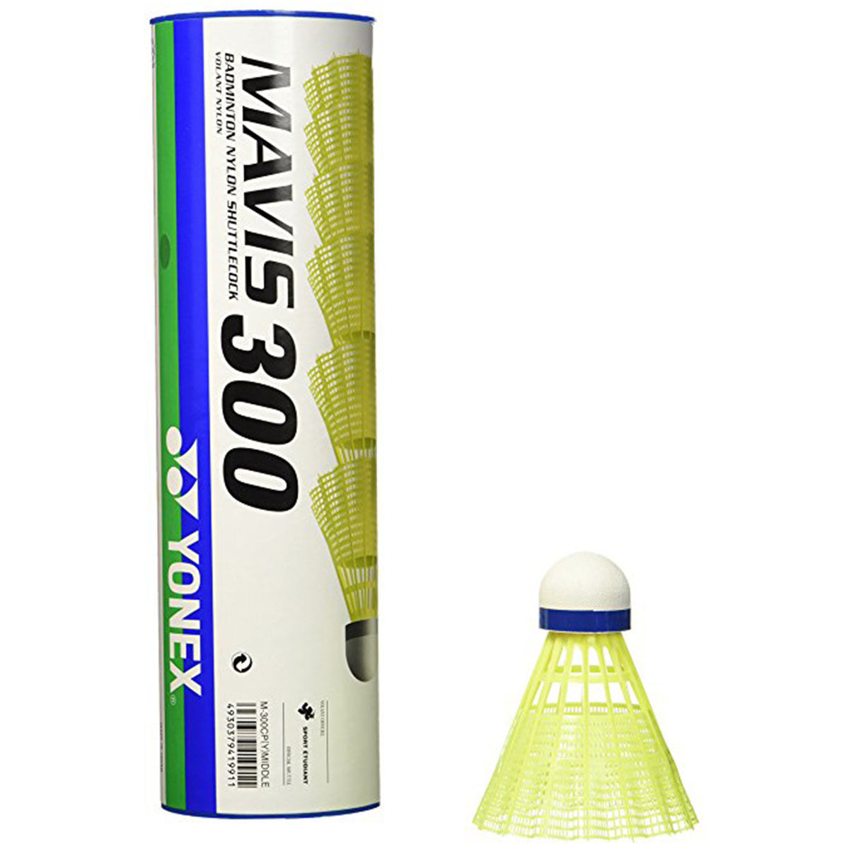 Yonex Mavis 300 Yellow Middle (1*6) Blue Cap Shuttlecock