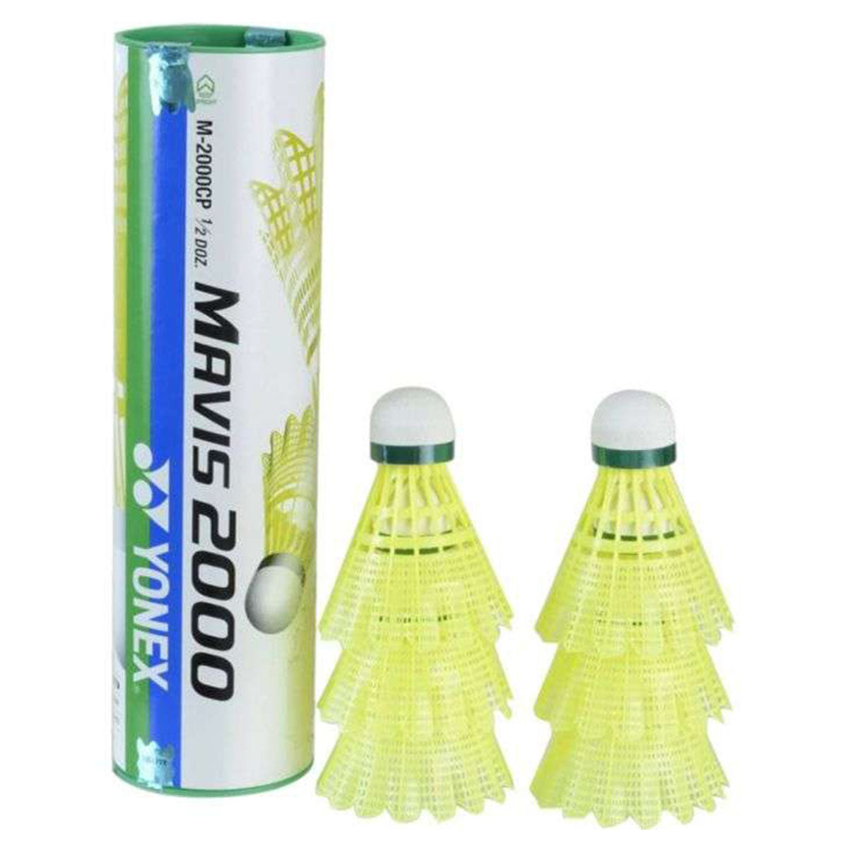 Yonex Mavis 2000 Yellow Slow (1*6) Green Cap Shuttlecock