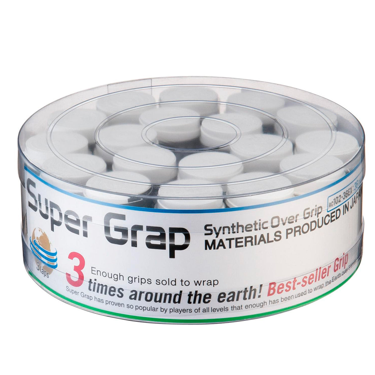 Yonex Ac102Ex - 36 Super Grap White Tape