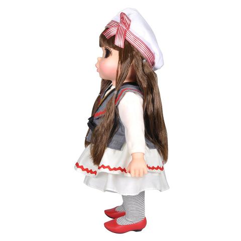Lotus Gege Soft-Bodied Akiba Brunette Girl Doll 15&amp;quot; White