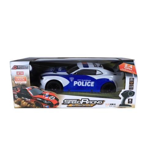 D-Power Speed Racing RC Police Car | Hobby Grade High Speed Remote Control Car for Kids | RTR 1:10 Scale, 2.4Ghz - Blue