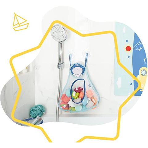 Badabulle Bath Net, Toy Organizer with 2 Large Suction Cups