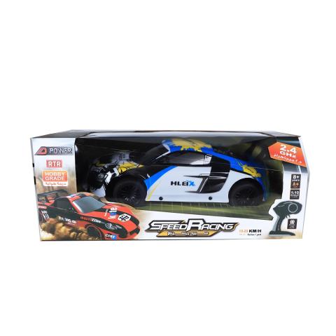 D-Power Speed Racing RC Race Car | Hobby Grade High Speed Remote Control Car for Kids | RTR 1:10 Scale, 2.4Ghz - Blue