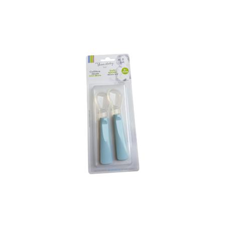 Thermobaby Ultra Flexible Silicone Spoon 2Pcs Baby blue