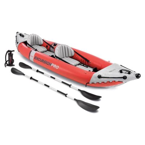 Intex Intex Excursion Pro K2, 2-Person Boat Set With Aluminum Oars And High Output Air Pump