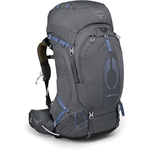 Osprey Aura AG 65 Women&amp;quot;s Backpacking Backpack, Tungsten Grey, Medium/Large