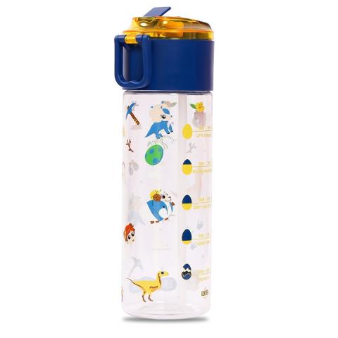 Eazy Kids Eazy Kids - T-Rex Tritan Water Bottle W/ Snack Box 450ml - Blue