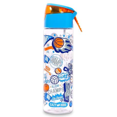 Eazy Kids Eazy Kids - Soccer Tritan Water Bottle W/ Spray 750ml - Blue