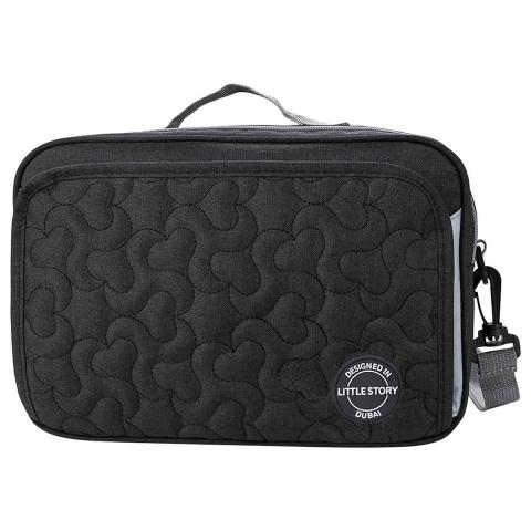 Little Story Little Story - Baby Diaper Changing Clutch Kit - Quilted Black
