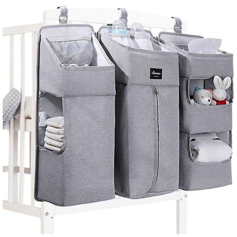 Sunveno Sunveno - Baby Bedside Portable Crib Organizer - Grey