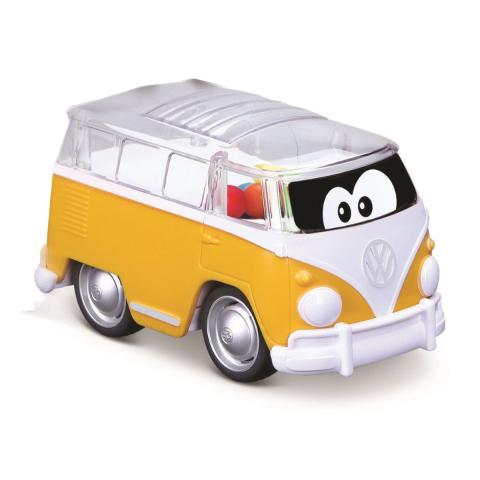 BB JUNIOR Toy Car Volkswagen - Poppin&#039; Bus - Samba Bus : Red, Yellow (1:1) - Red / Yellow