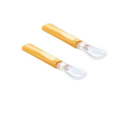 Thermobaby Ultra Flexible Silicone Spoon 2Pcs Yellow