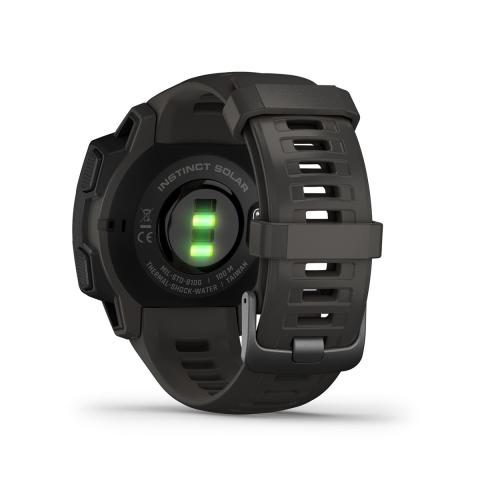 Garmin Instinct Solar, Solar-powered Rugged Outdoor Smartwatch, Built-in Sports Apps and Health Monitoring, Graphite