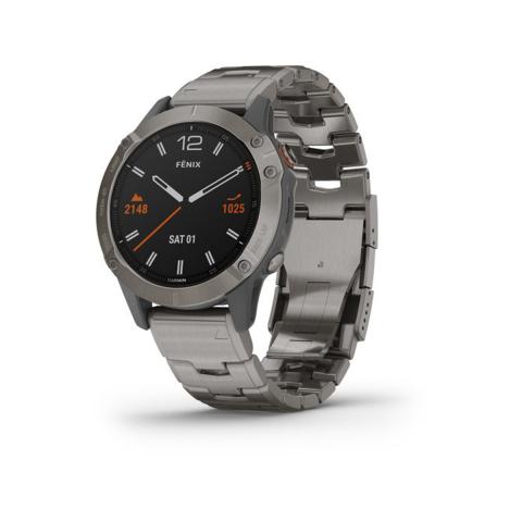 Garmin fenix 6 Pro and SapphireTitanium with vented titanium bracelet GPS Watch