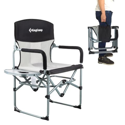 King Camp Portable Folding Director Camping Chair With Side Table