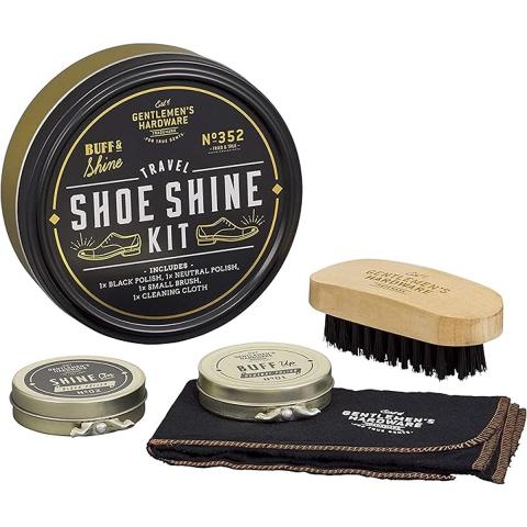 Gentlmens Hardware Travel Shoe Shine Kit