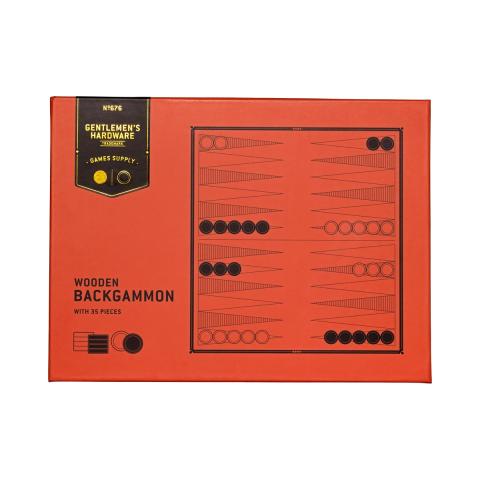 Gentlmens Hardware Acacia Wood Backgammon Set