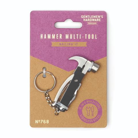 Gentlmens Hardware Mini Hammer Multi-Tool