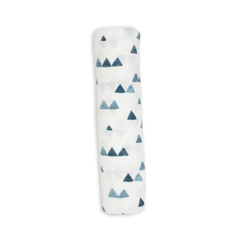 Lulujo Bamboo Swaddle - Navy Triangles