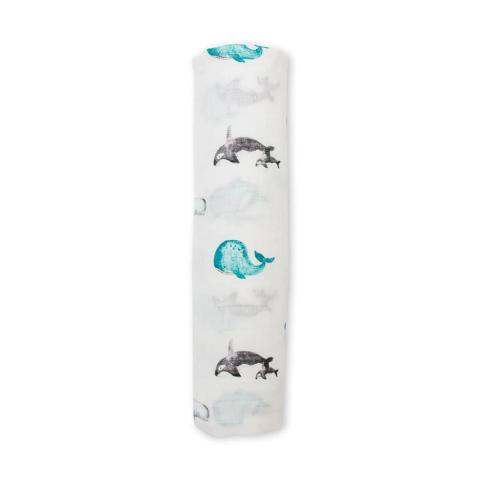 Lulujo Bamboo Swaddle - Whales