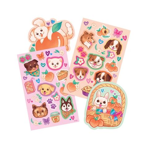 OOLY Scented Scratch Stickers - Puppies &amp; Peaches