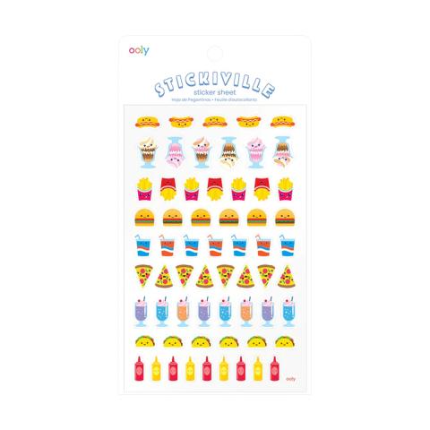 OOLY Stickiville Stickers - Standard - Fast Food