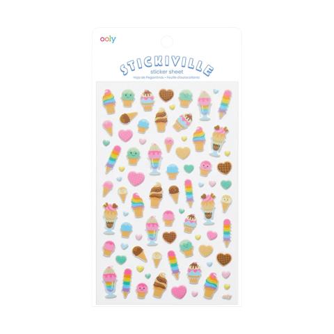 OOLY Stickiville Stickers - Standard - Ice Cream Dream