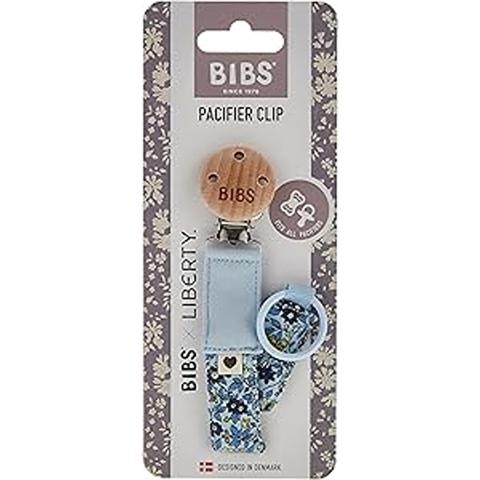 Bibs Bibs BIBS x Liberty Pacifier Clip Camomile Lawn Baby Blue