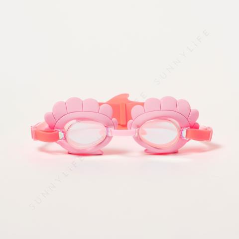 Sunnylife Melody the Mermaid Mini Swim Goggles Neon Strawberry