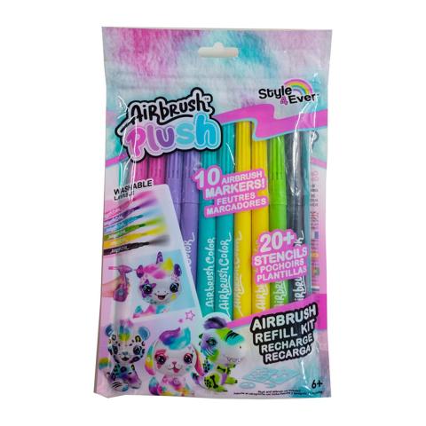 Canal Toys Airbrush Refill Kit - 10 Pens and 2 Stencils