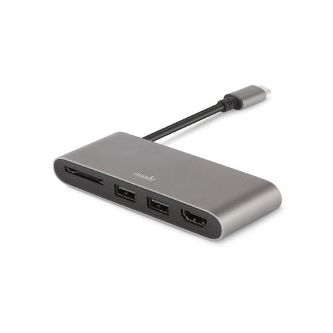 Moshi MOSHI USB-C To Multiport Adapter - Titanium Gray