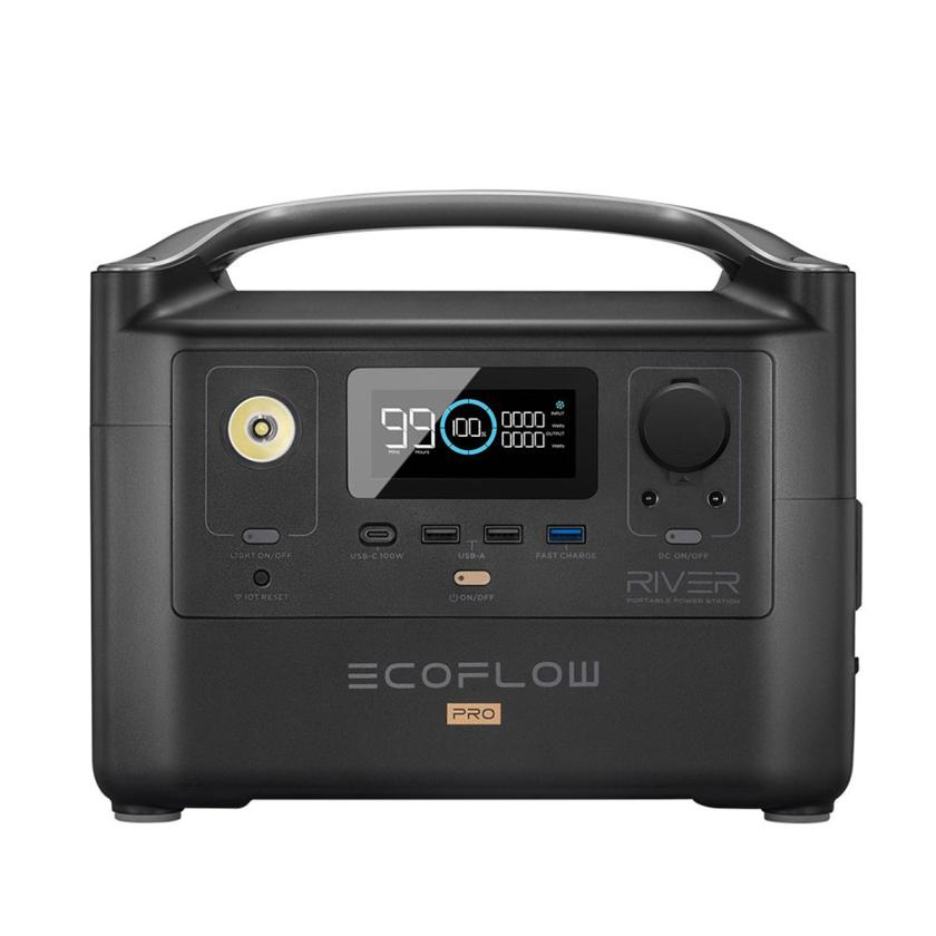 Ecoflow RIVER Pro Portable Power Station 720Wh, Power Multiple Devices, Recharge 0-80% Within 1 Hour, for Camping, RV, Outdoors, Off-Grid