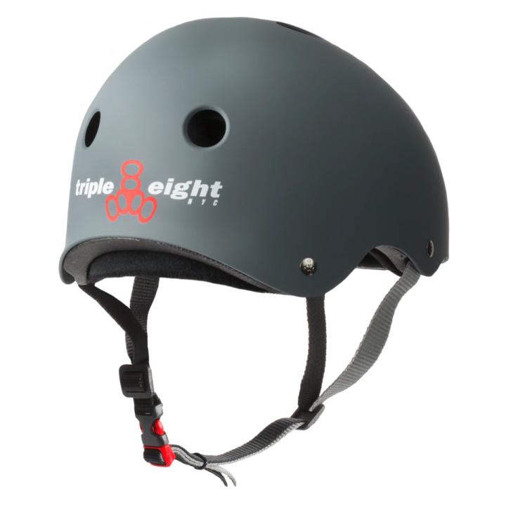 Triple 8 THE Certified Sweatsaver Helmet Carbon Rubber L/XL